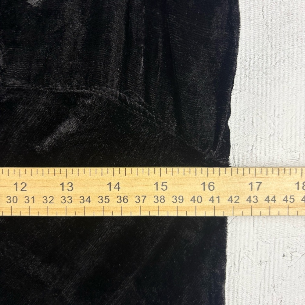 VTG Nostalgia Embroidered Velvet Black Maxi Cocktail Sheath Dress - Large - Picture 8 of 9